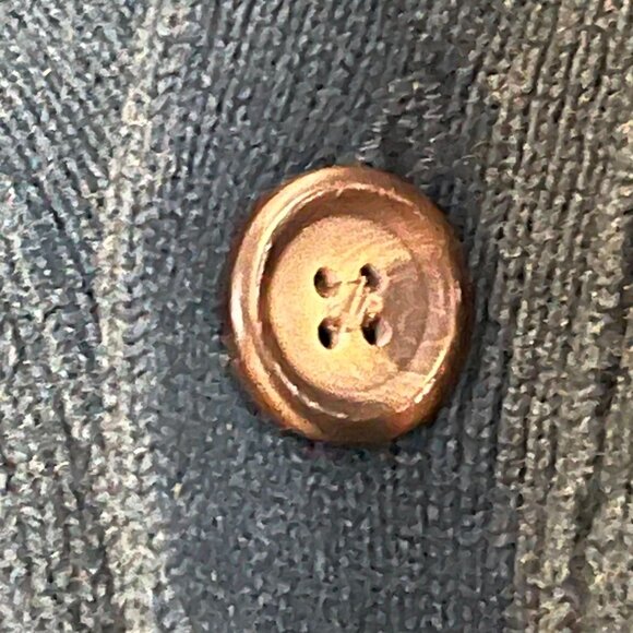 St. Michael Marks & Spenser Lambswool Vintage 1993 Knit Cardigan Green 44 / XL - Picture 7 of 11